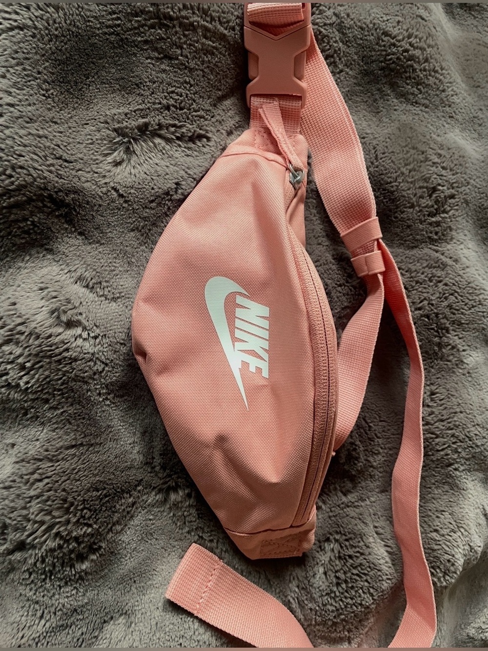 Nike Pink Mini Waist Bag with White Logo
